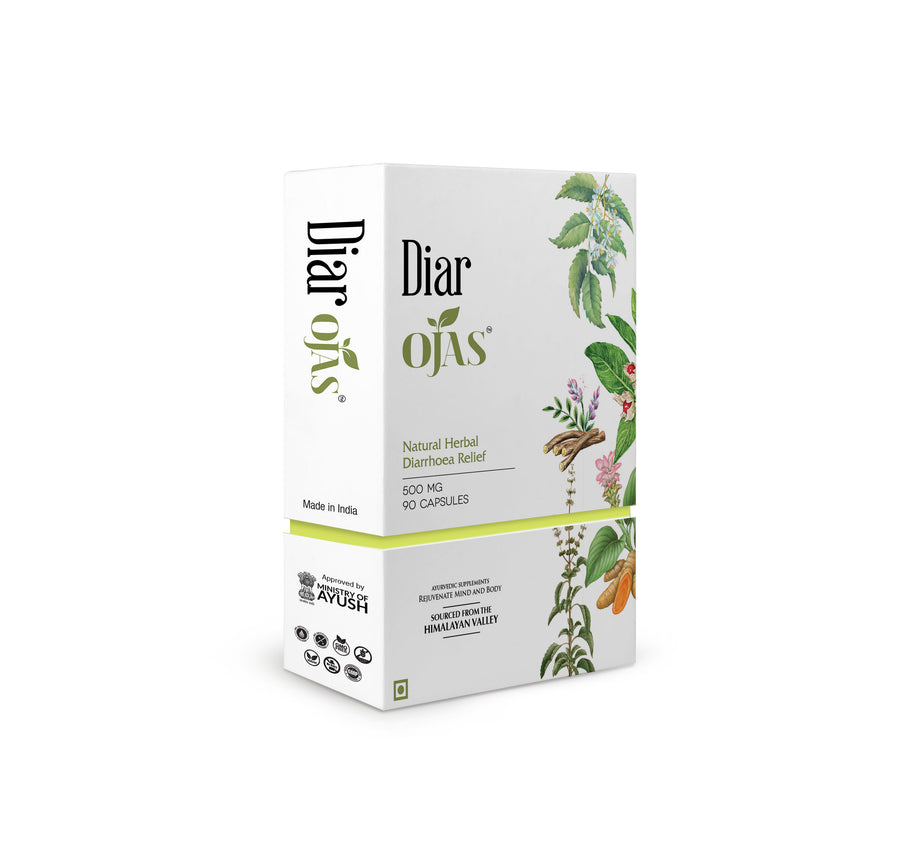DiarOjas - Natural Herbal Diarrhoea Relief (500 mg | 90 Capsules)
